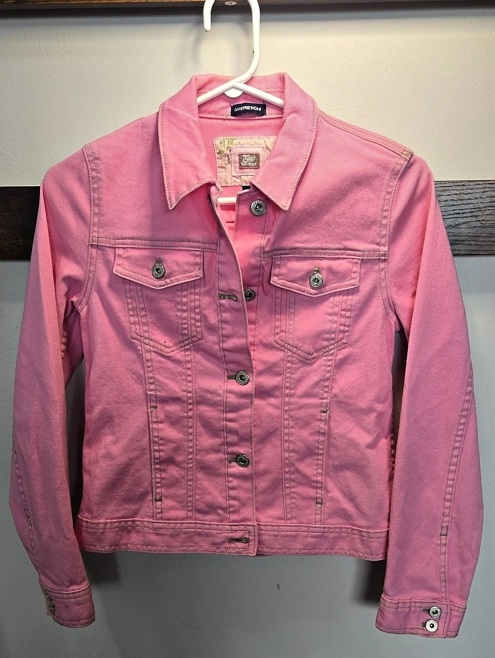 Gap Pink Denim Jacket XXL (14-16) Like New